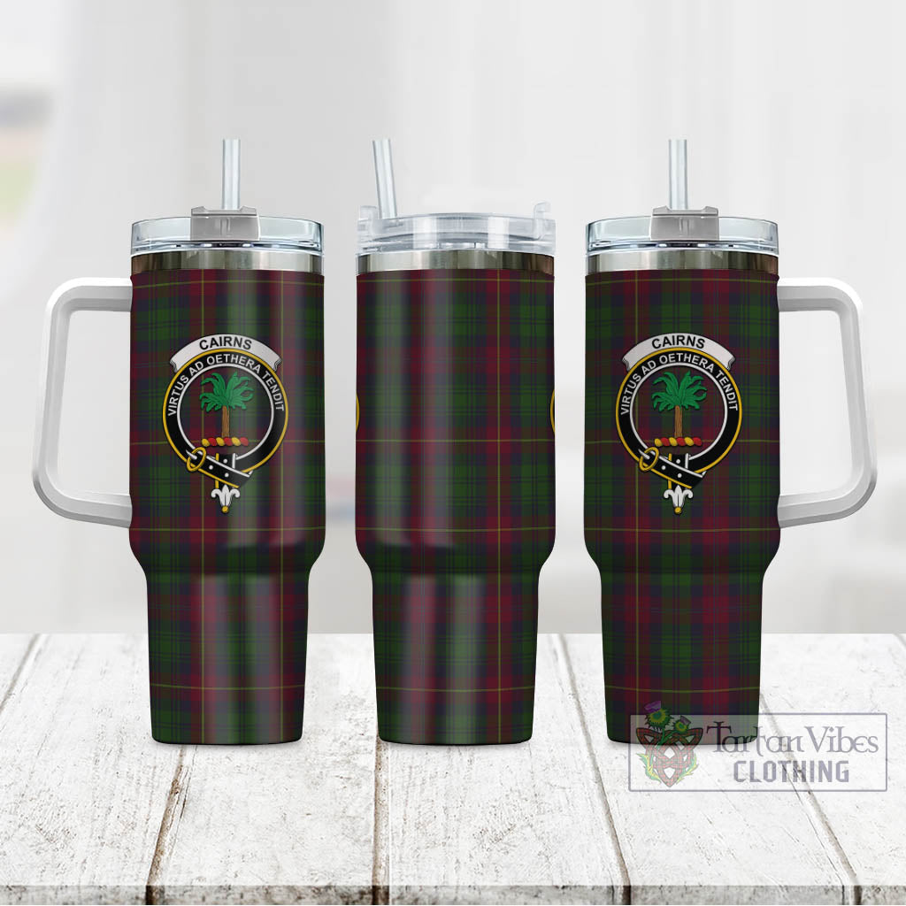 Cairns Tartan Tumbler with Handle with Family Crest - Tartan Vibes Clothing