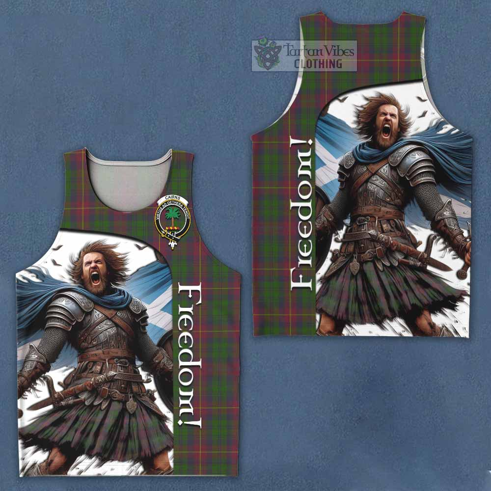 Tartan Vibes Clothing Cairns Crest Tartan Men's Tank Top Inspired by the Freedom of Scottish Warrior