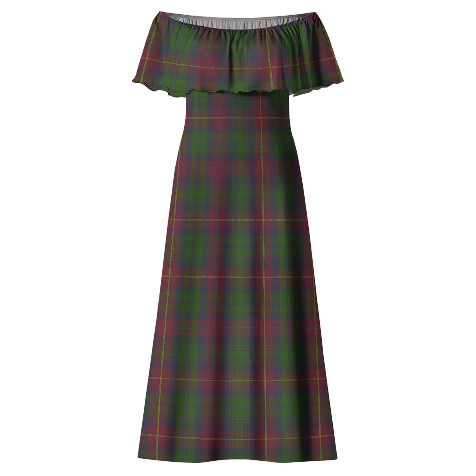 Cairns Tartan Off Shoulder Long Dress - Tartan Vibes Clothing
