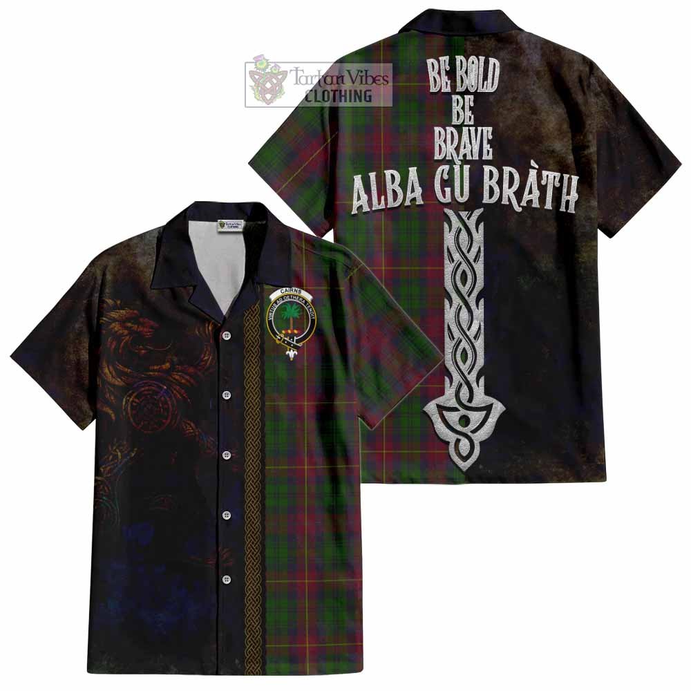 Cairns Tartan Family Crest Hawaiian Shirt Alba Gu Brath Be Brave Lion Ancient Style - Tartan Vibes Clothing