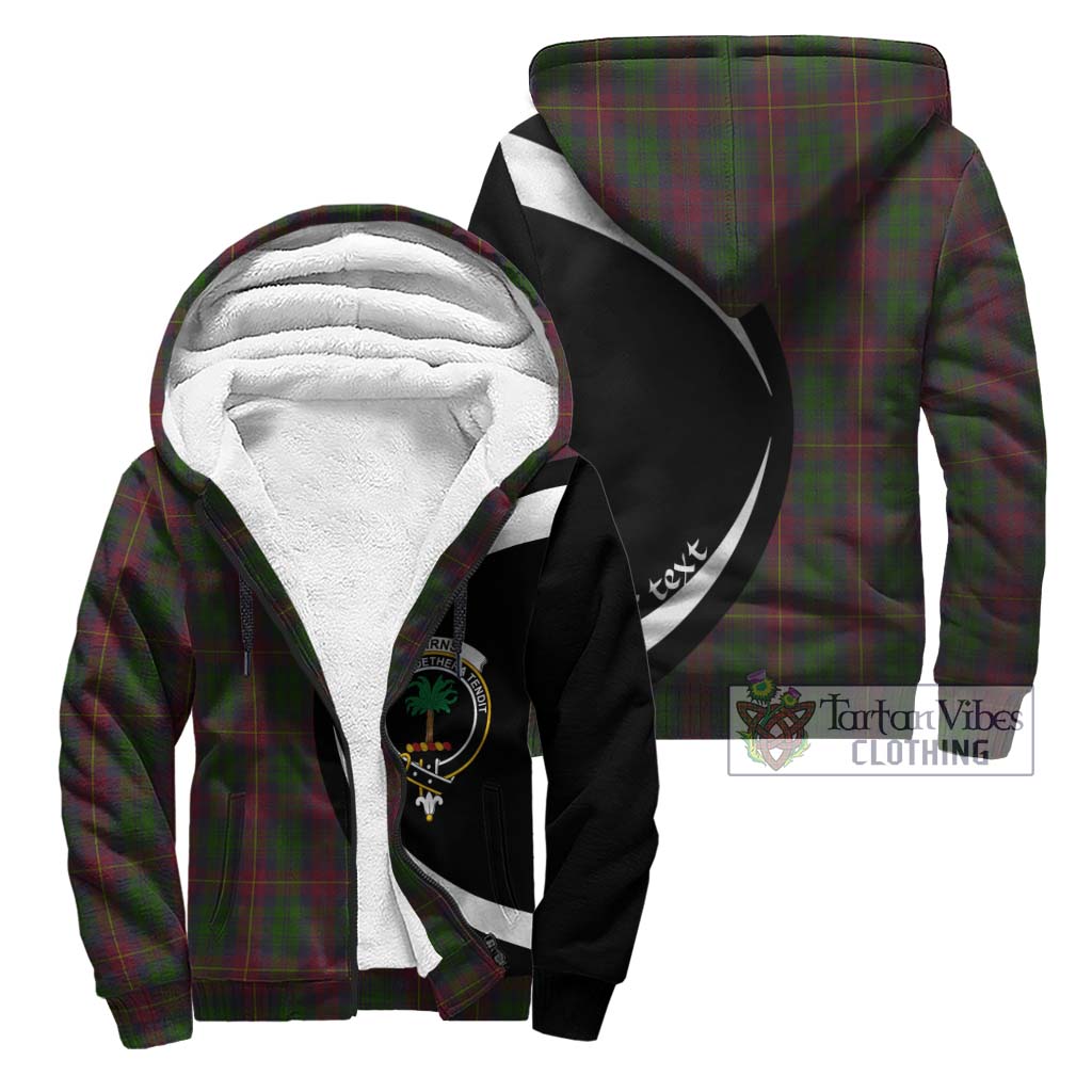Cairns Tartan Sherpa Hoodie with Family Crest Circle Style Unisex - Tartan Vibes Clothing