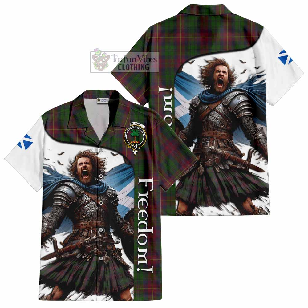 Cairns Crest Tartan Hawaiian Shirt Inspired by the Freedom of Scottish Warrior - Tartan Vibes Clothing