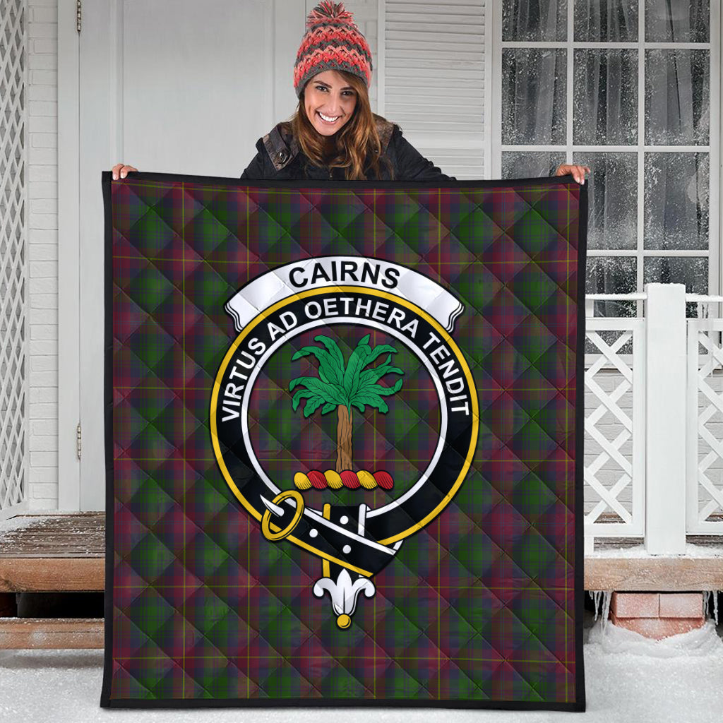 Cairns Tartan Quilt with Family Crest