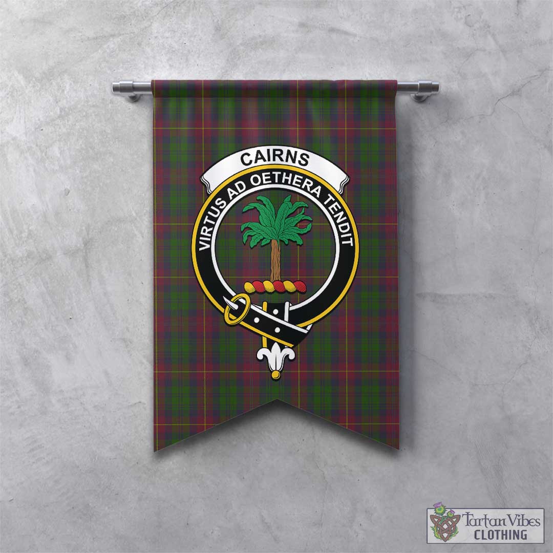 Cairns Tartan Gonfalon, Tartan Banner with Family Crest - Tartan Vibes Clothing