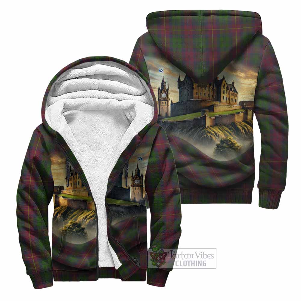Cairns Tartan Family Crest Sherpa Hoodie with Scottish Ancient Castle Style Unisex - Tartan Vibes Clothing