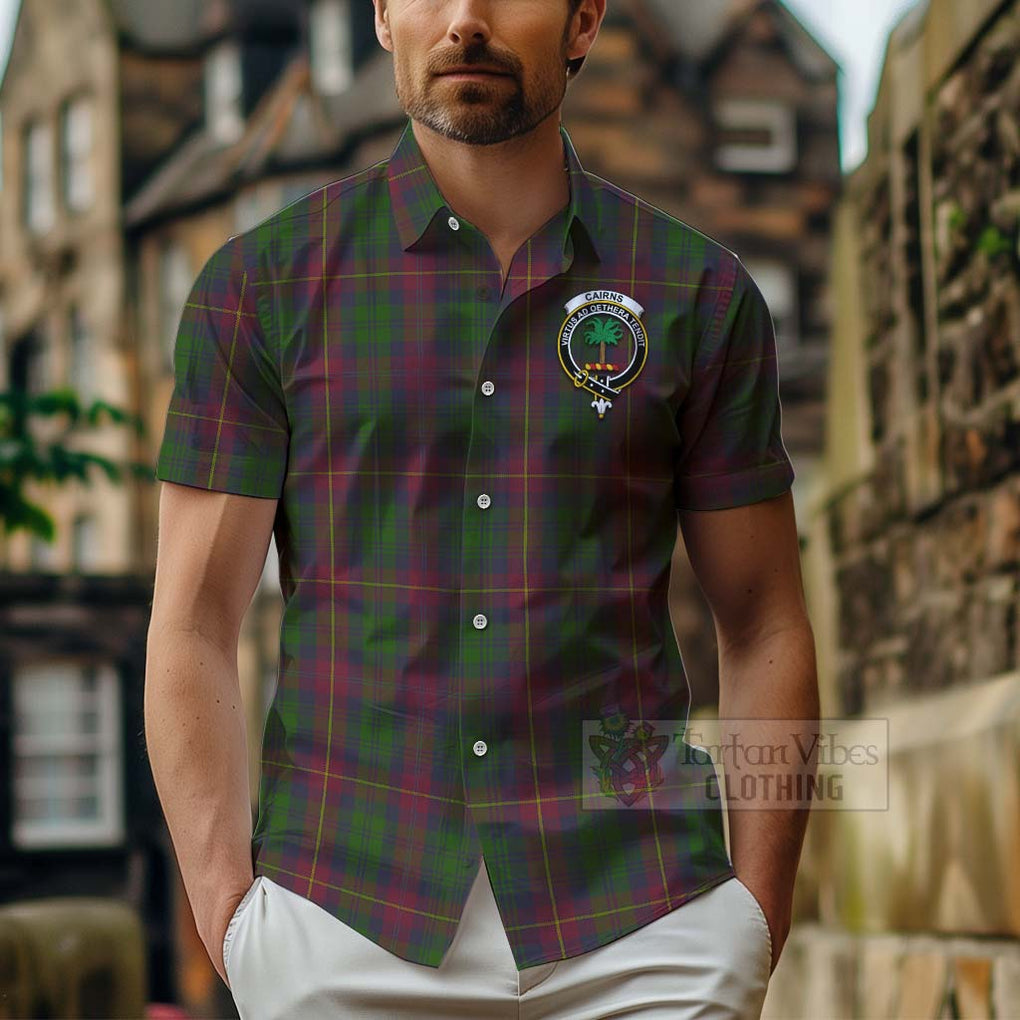 Cairns Tartan Hawaiian Shirt with Family Crest Celtic Skull Style - Tartan Vibes Clothing