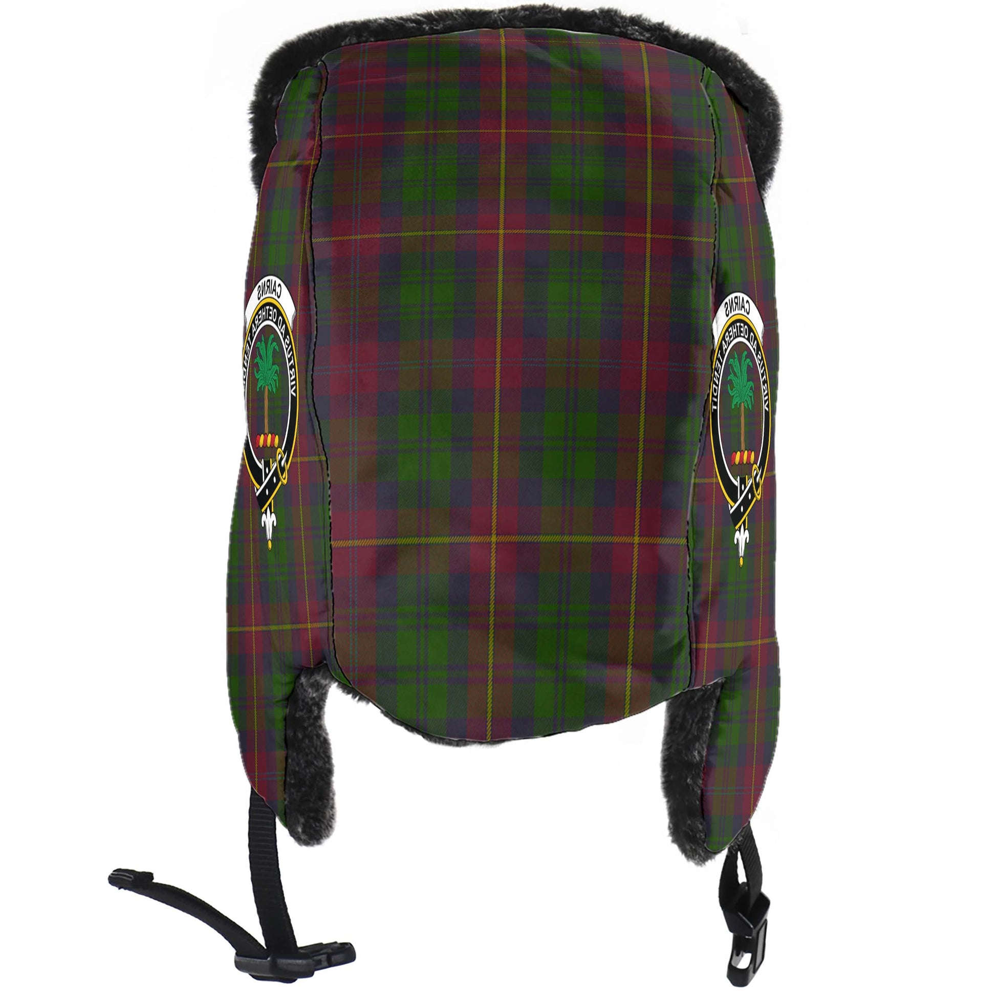 Cairns Tartan Winter Trapper Hat with Family Crest - Tartan Vibes Clothing