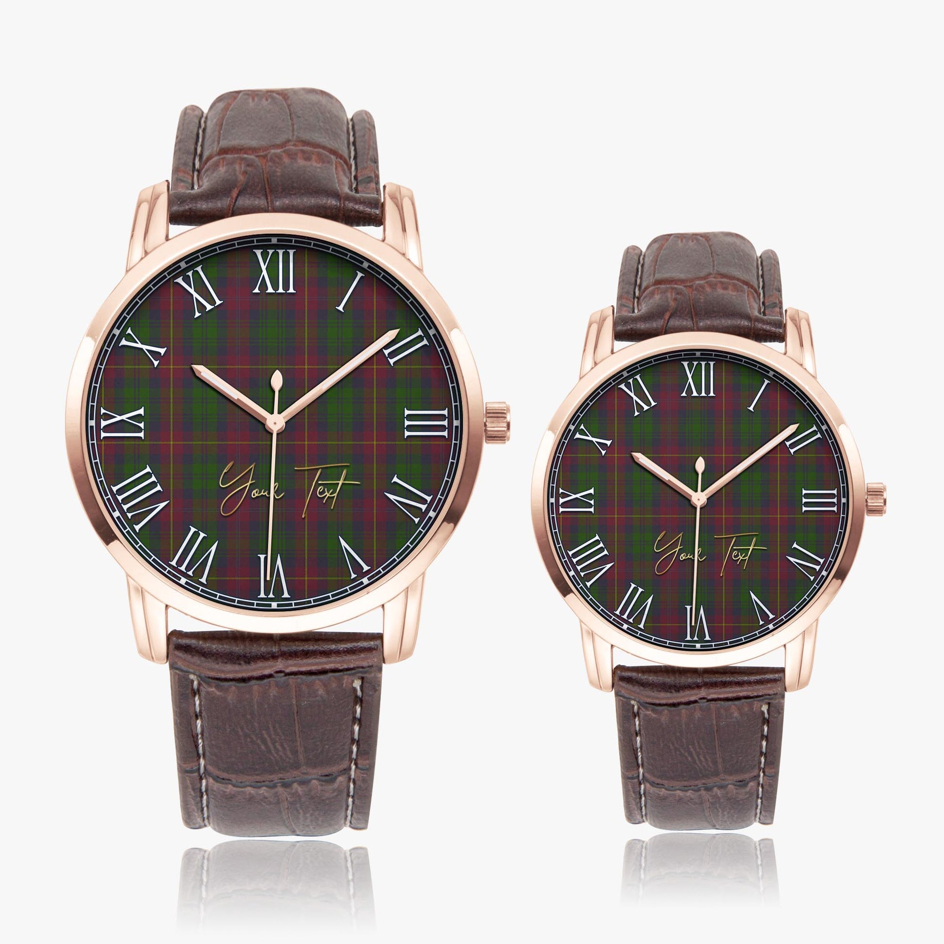 Cairns Tartan Personalized Your Text Leather Trap Quartz Watch - Tartan Vibes Clothing