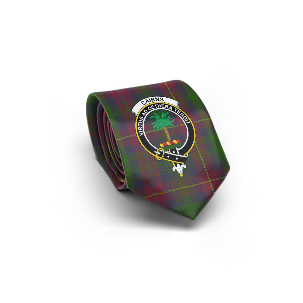 Cairns Tartan Classic Necktie with Family Crest - Tartan Vibes Clothing