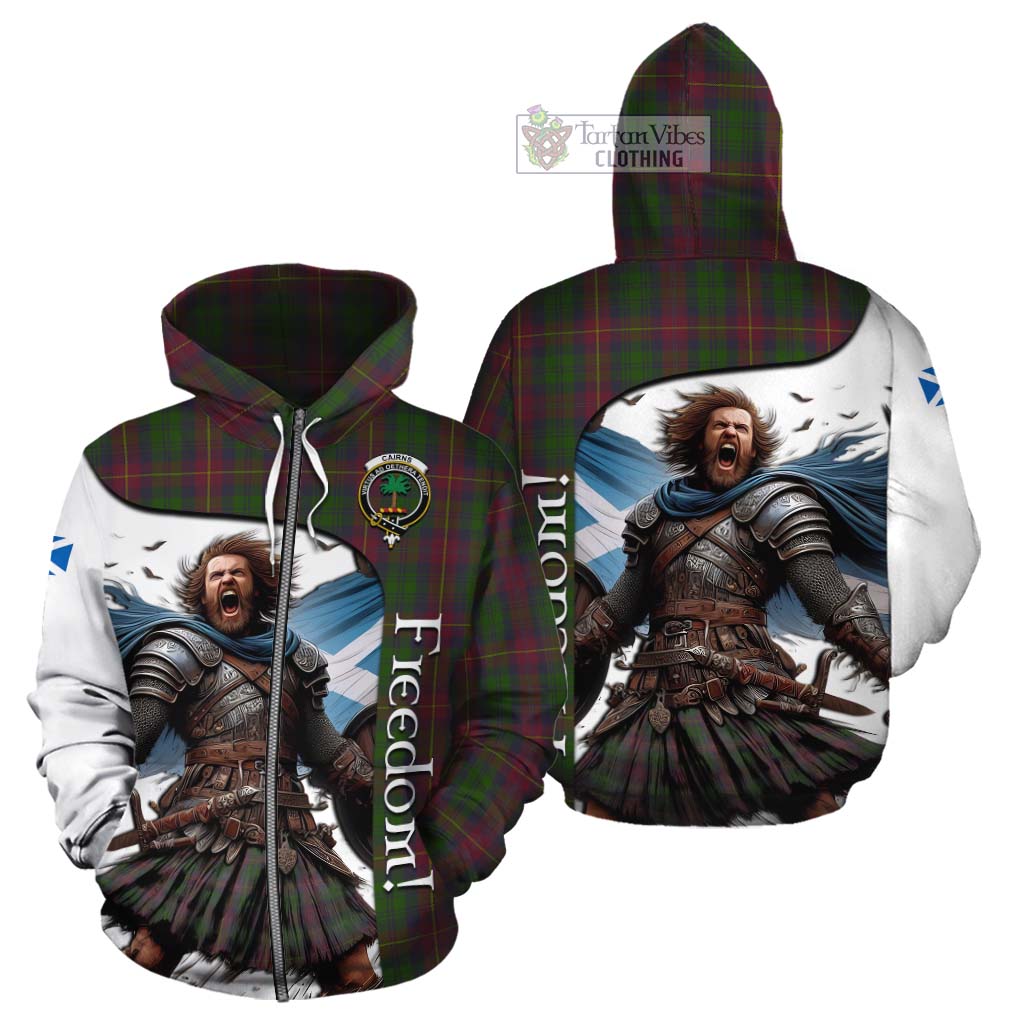 Tartan Vibes Clothing Cairns Crest Tartan Cotton Hoodie Inspired by the Freedom of Scottish Warrior