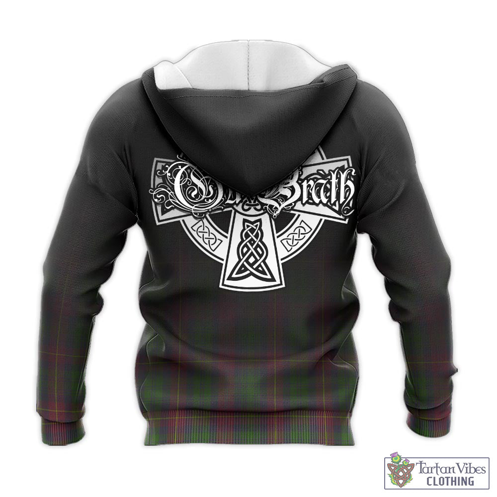 Tartan Vibes Clothing Cairns Tartan Knitted Hoodie Featuring Alba Gu Brath Family Crest Celtic Inspired