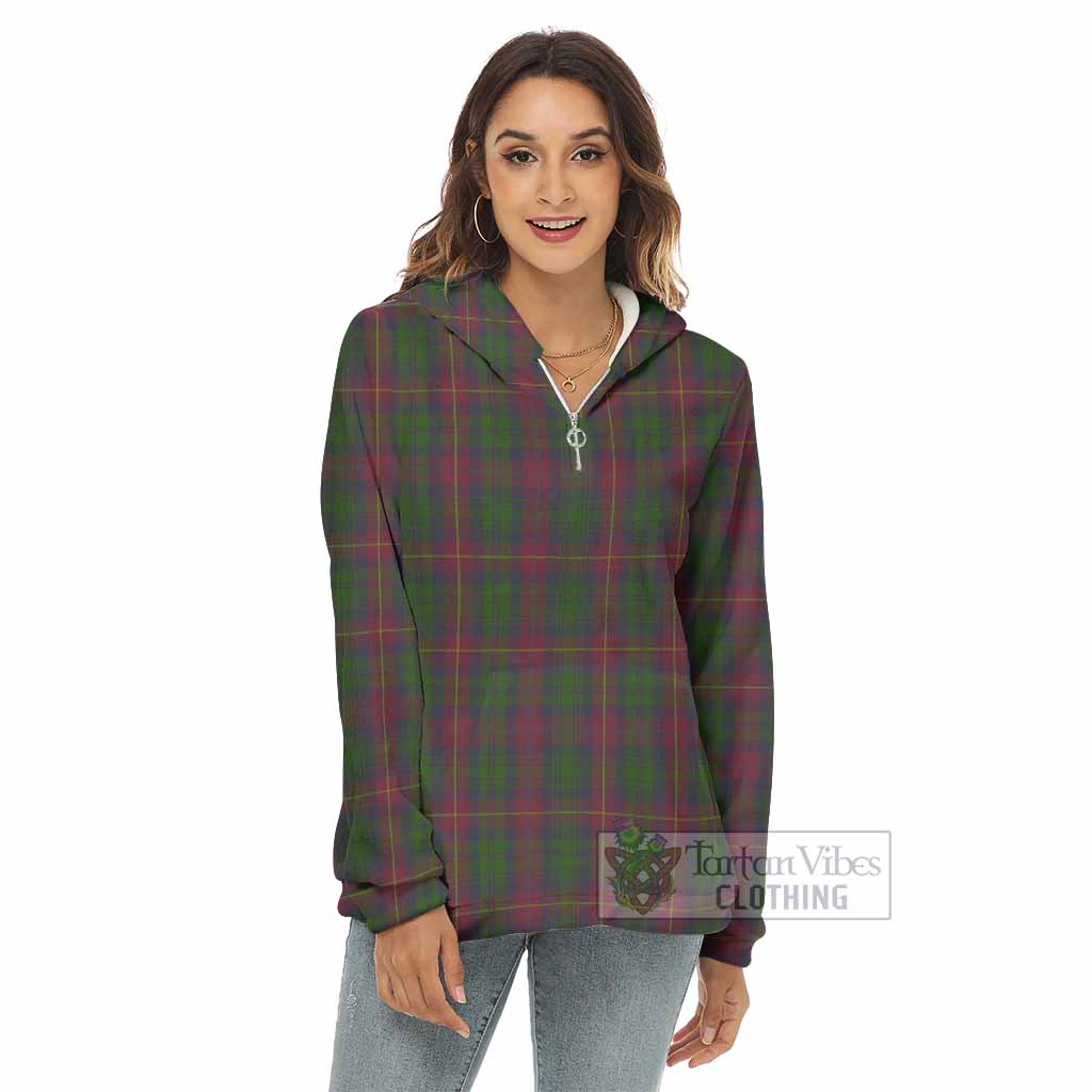 Cairns Tartan Women's Borg Fleece Hoodie with Half Zip - Tartan Vibes Clothing