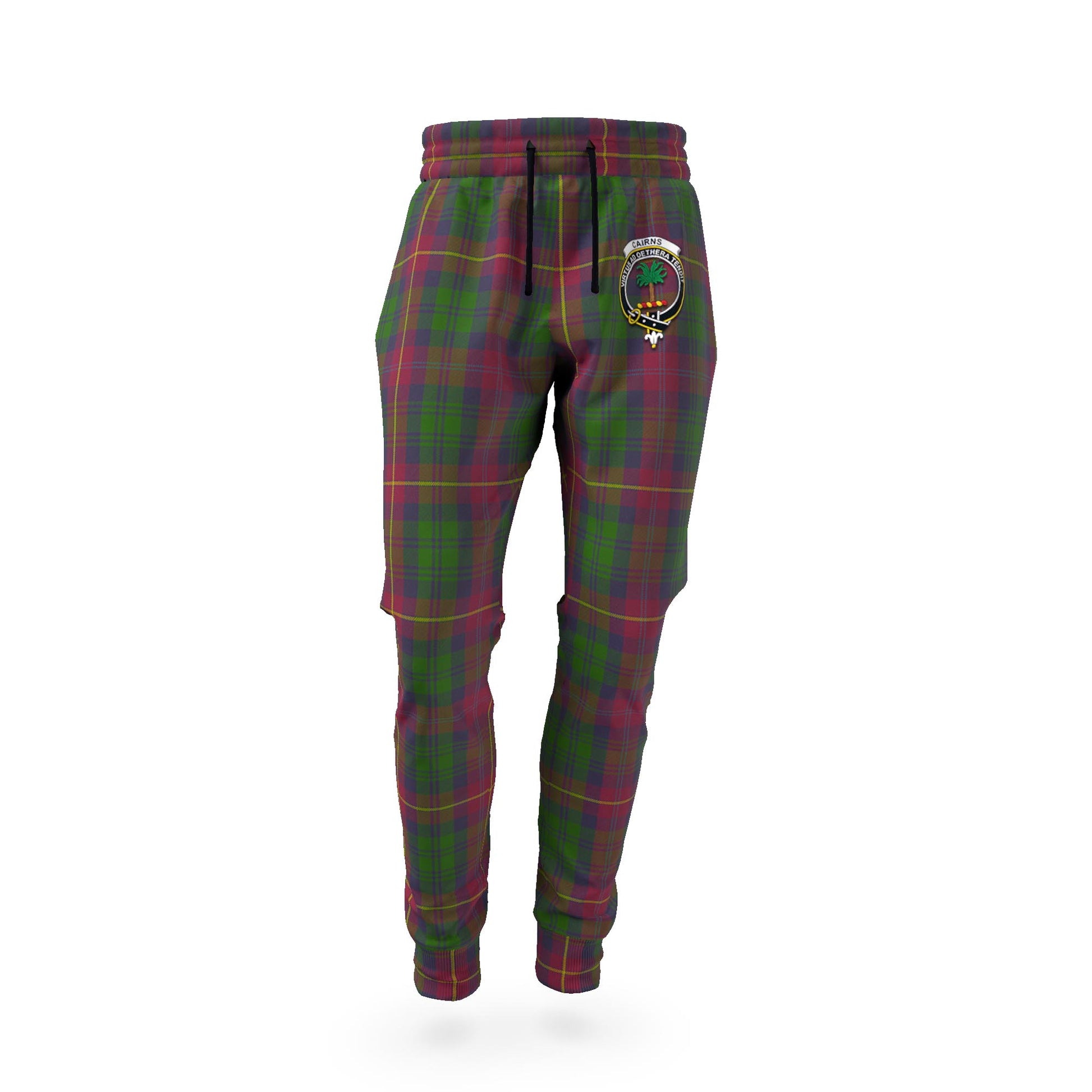 Cairns Tartan Joggers Pants with Family Crest - Tartan Vibes Clothing