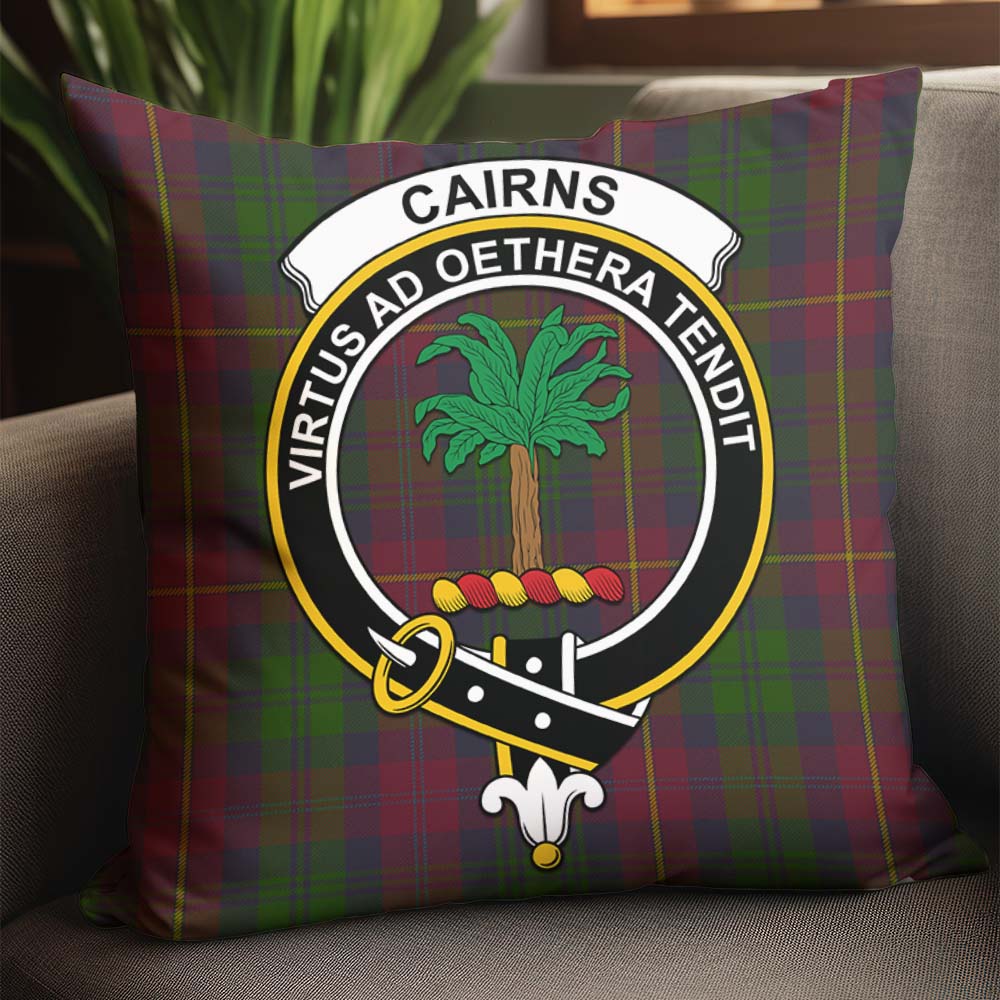 Cairns Tartan Pillow Cover with Family Crest - Tartan Vibes Clothing