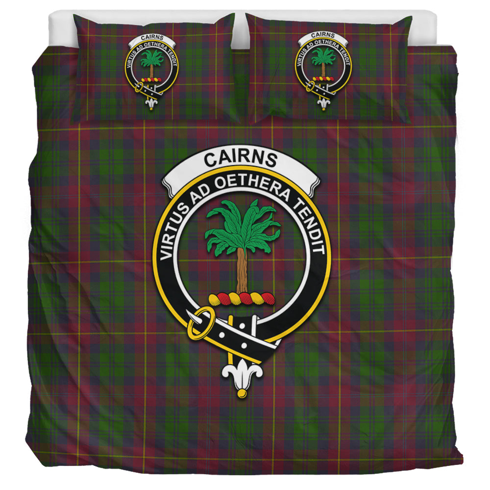 Cairns Tartan Bedding Set with Family Crest UK Bedding Set UK Super King 104*94 inch - Tartan Vibes Clothing