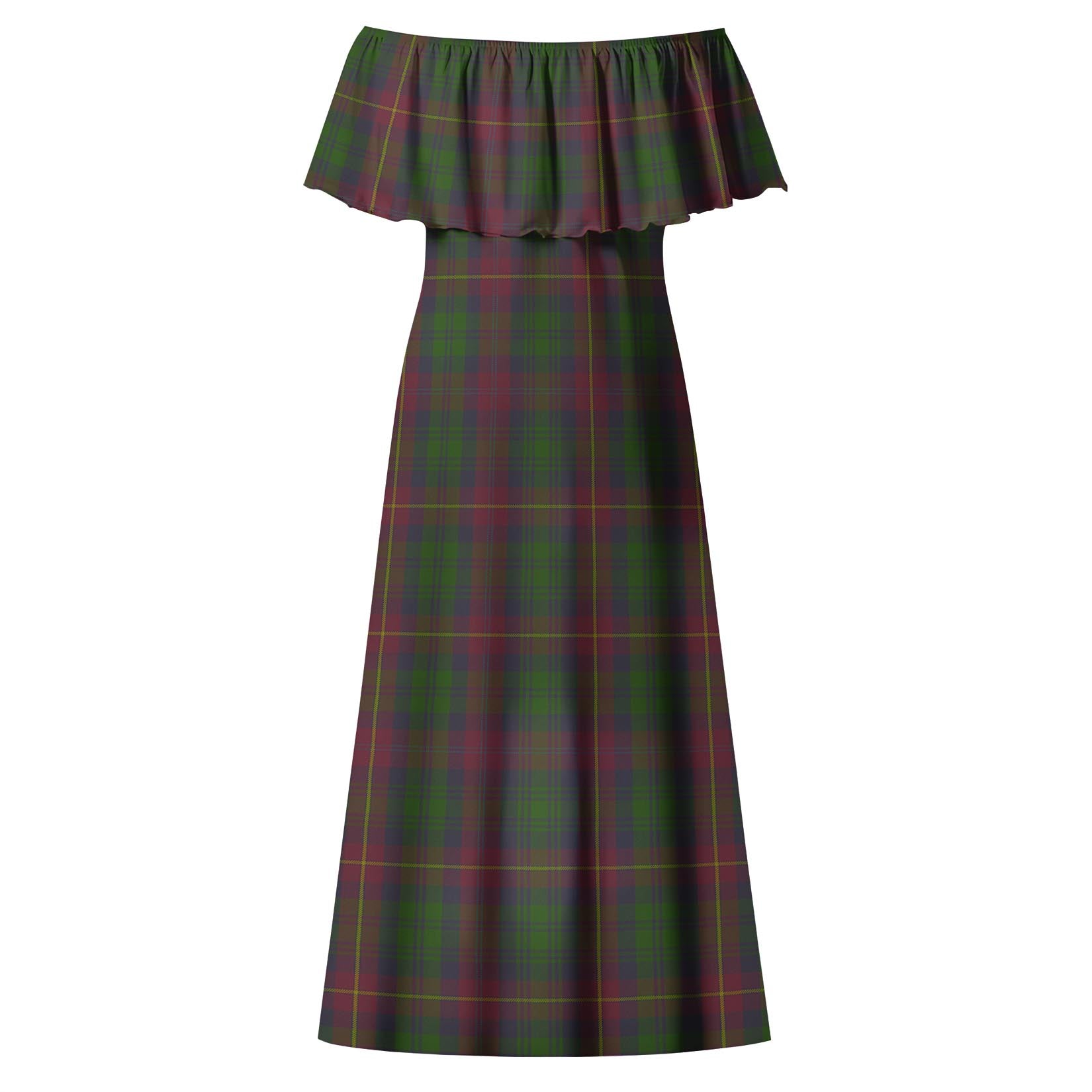Cairns Tartan Off Shoulder Long Dress - Tartan Vibes Clothing