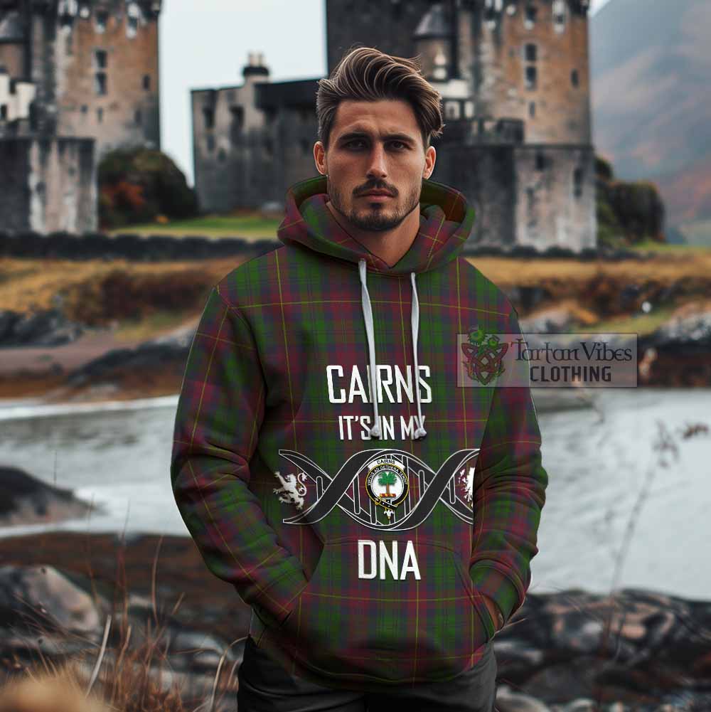 Tartan Vibes Clothing Cairns Tartan Cotton Hoodie with Family Crest DNA In Me Style