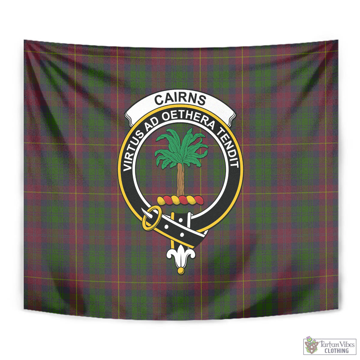 Cairns Tartan Tapestry Wall Hanging and Home Decor for Room with Family Crest - Tartan Vibes Clothing