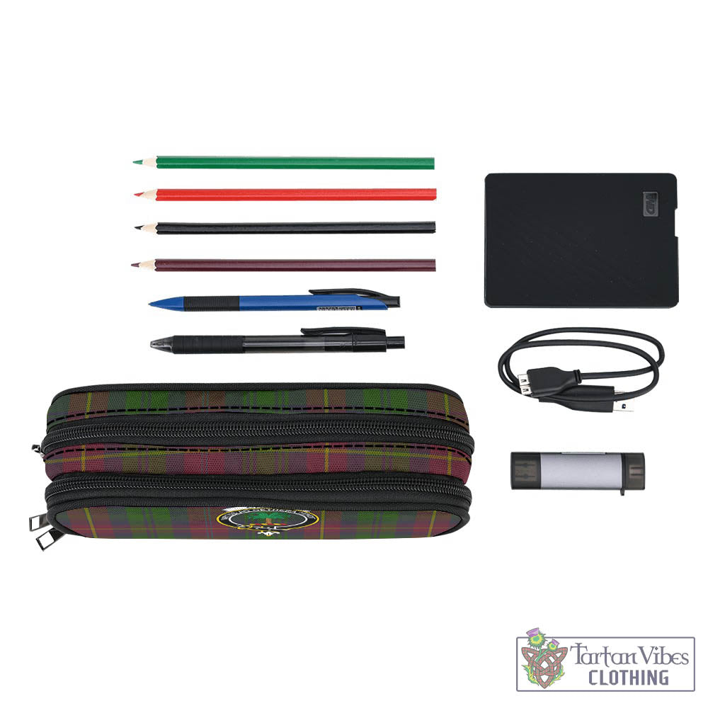 Tartan Vibes Clothing Cairns Tartan Pen and Pencil Case with Family Crest