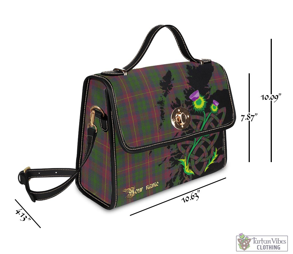 Tartan Vibes Clothing Cairns Tartan Waterproof Canvas Bag with Scotland Map and Thistle Celtic Accents