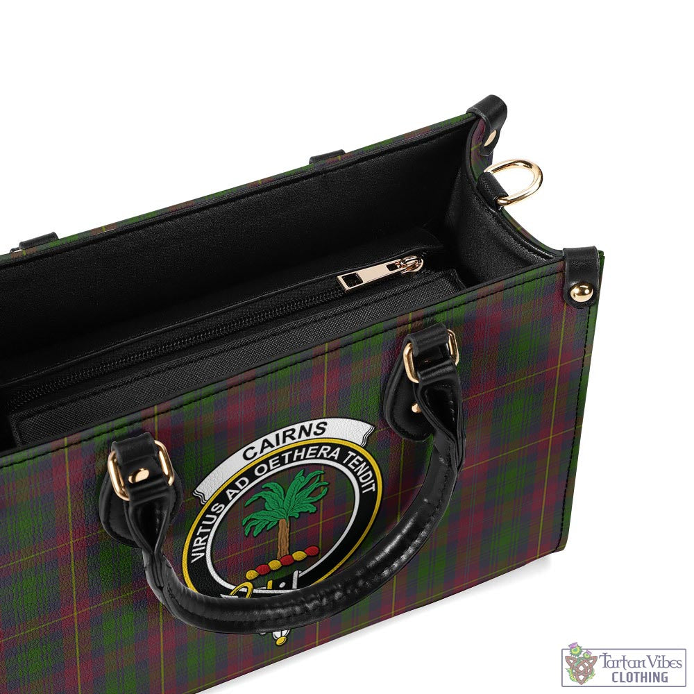 Cairns Tartan Luxury Leather Handbags with Family Crest - Tartan Vibes Clothing