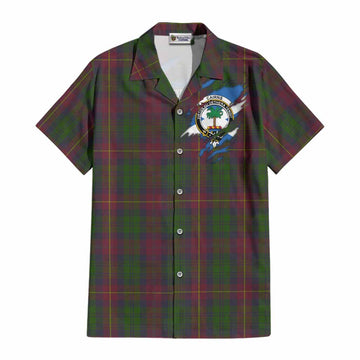 Cairns Clan Crest In Me Tartan Cotton Hawaiian Shirt Scotland Flag Style