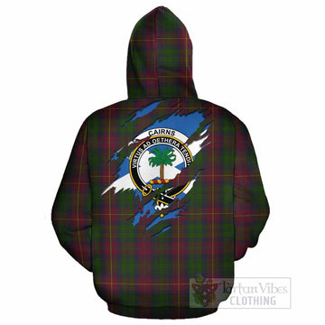 Cairns Clan Crest In Me Tartan Cotton Hoodie Scotland Flag Style