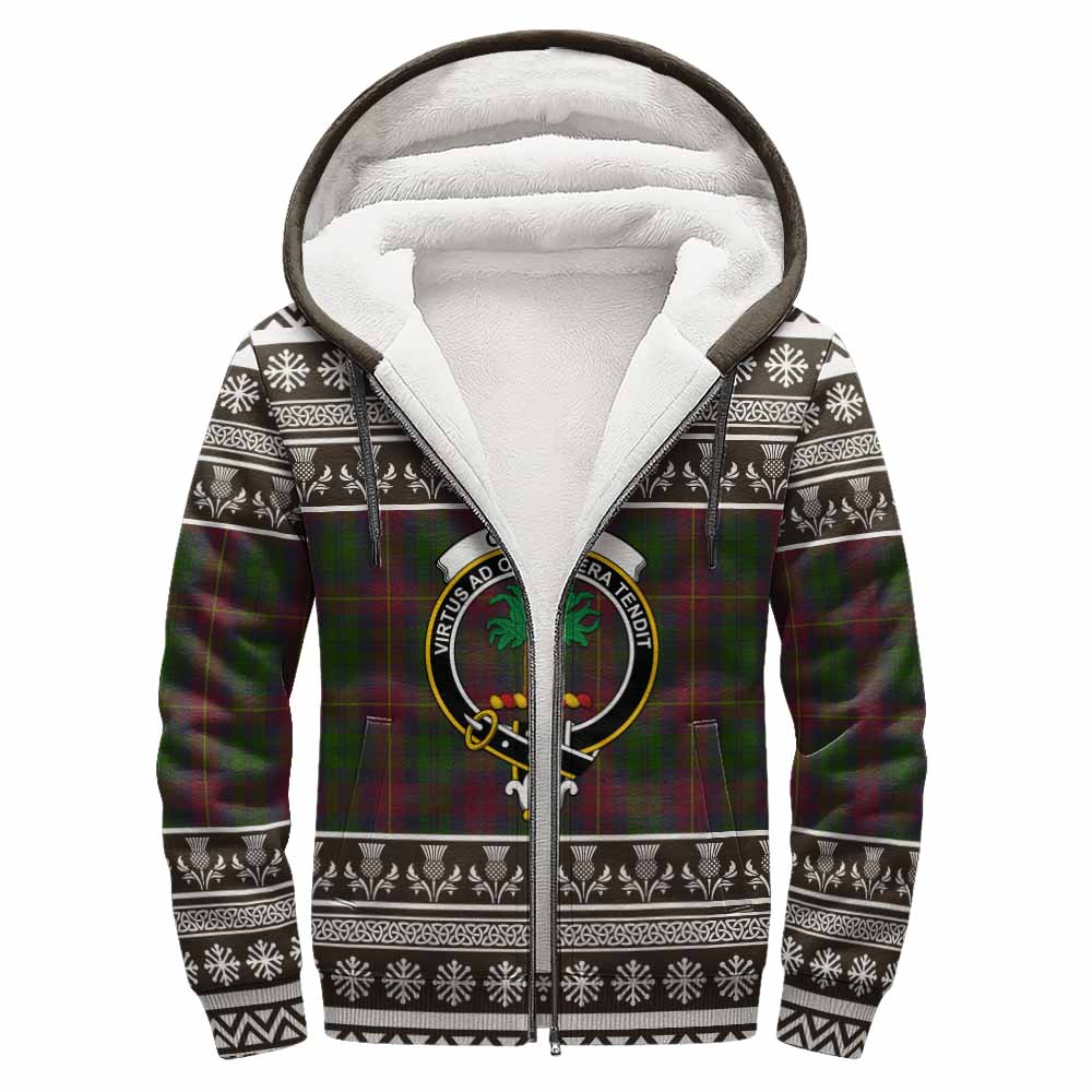 Cairns Clan Tartan Christmas Fleece Hoodie with Family Crest - Tartan Vibes Clothing