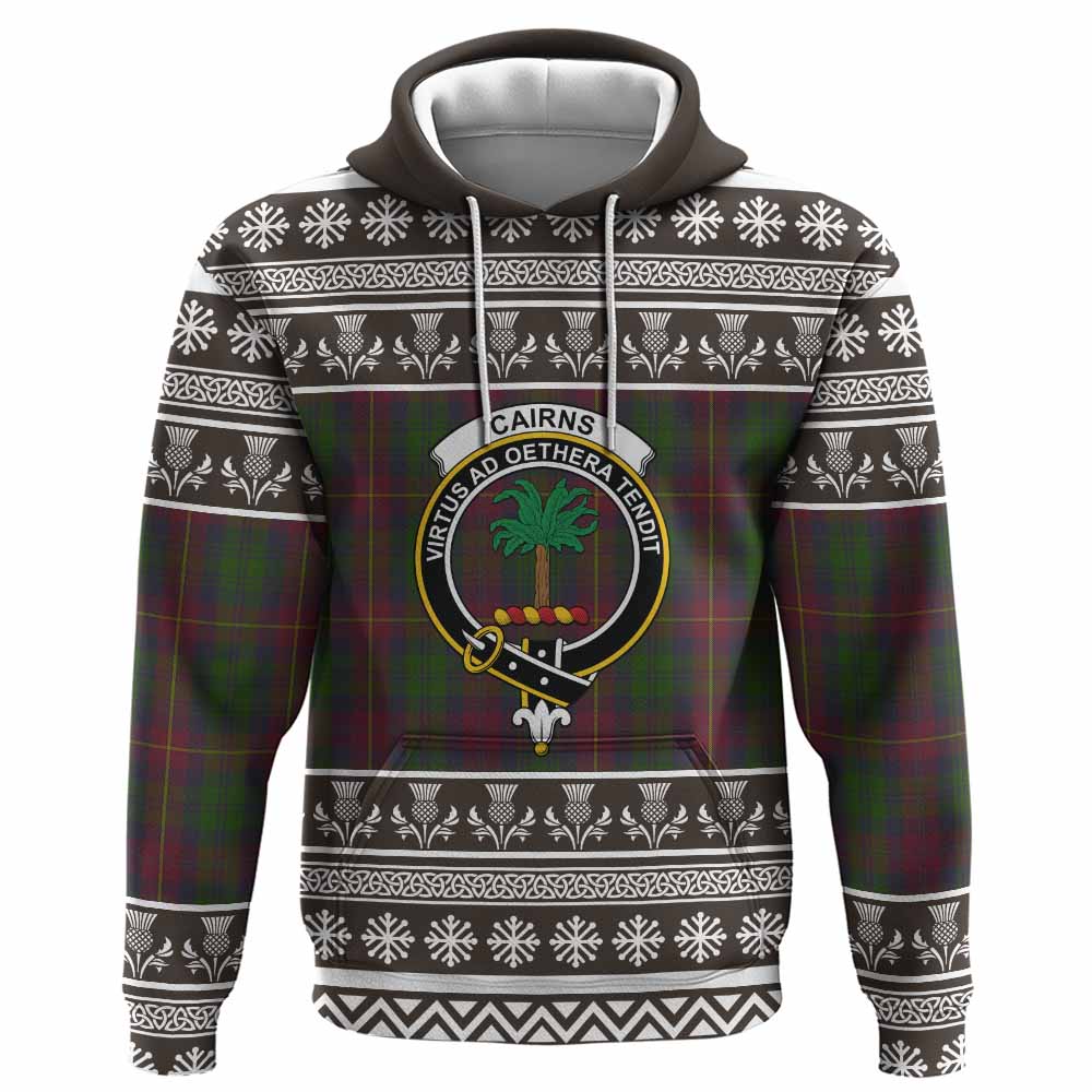 Cairns Clan Tartan Christmas Hoodie with Family Crest - Tartan Vibes Clothing