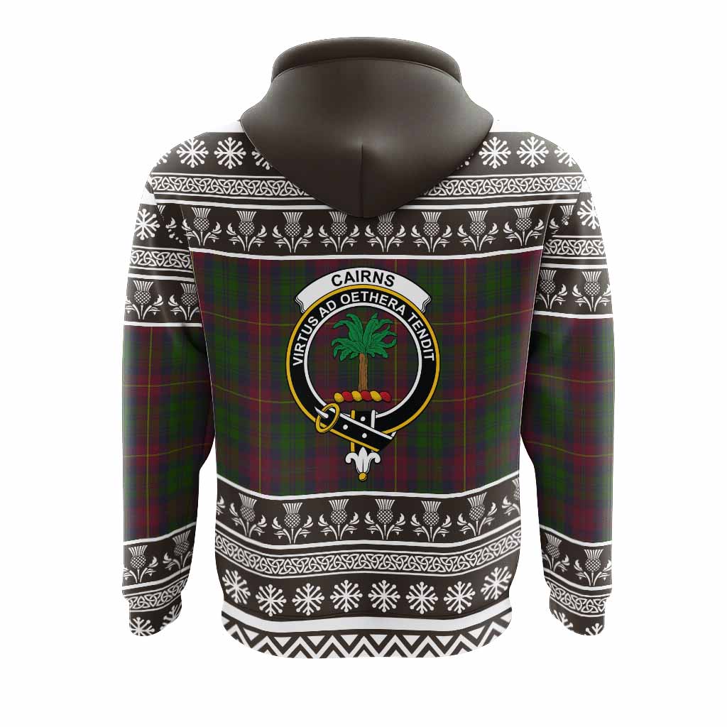 Cairns Clan Tartan Christmas Hoodie with Family Crest - Tartan Vibes Clothing