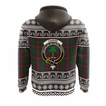 Cairns Clan Tartan Christmas Hoodie with Family Crest