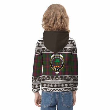 Cairns Clan Tartan Christmas Kid Hoodie with Family Crest