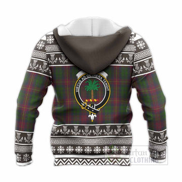 Cairns Clan Tartan Christmas Knitted Hoodie with Family Crest