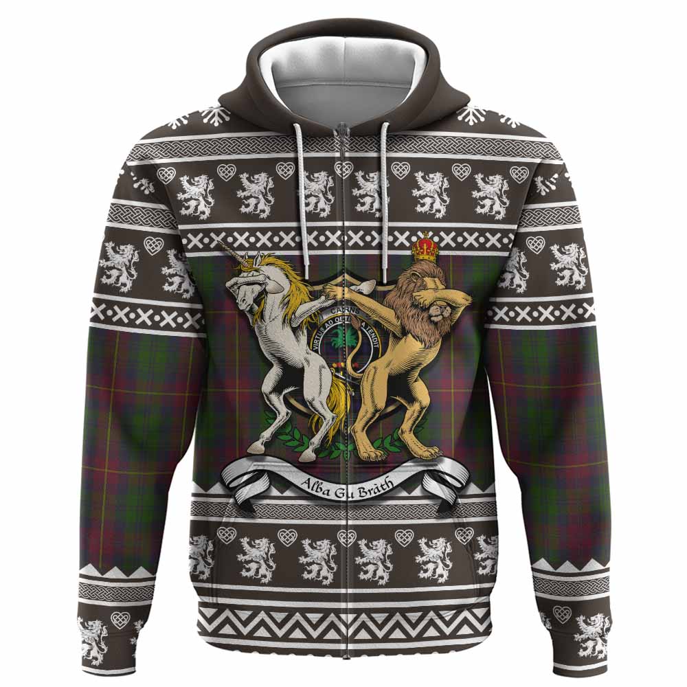 Cairns Clan Tartan Crest Christmas Hoodie Coat of Arms Funny Style - Tartan Vibes Clothing