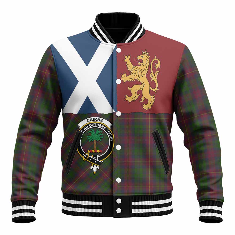 Cairns Crest Tartan Baseball Jacket with Lion Rampant Saltire Style