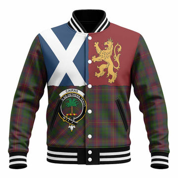 Cairns Crest Tartan Baseball Jacket with Lion Rampant Saltire Style
