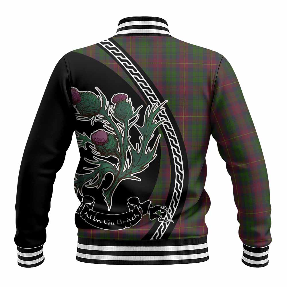 Cairns Family Crest Tartan Baseball Jacket Alba Thistle Inspired - Tartan Vibes Clothing