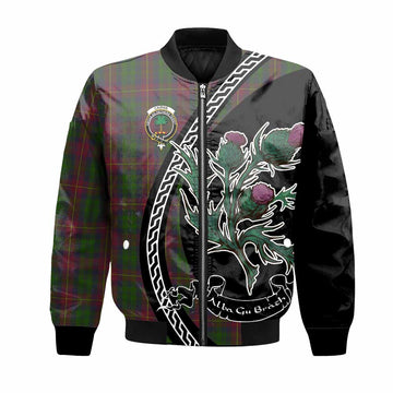 Cairns Family Crest Tartan Bomber Jacket Alba Thistle Inspired - Tartan Vibes Clothing