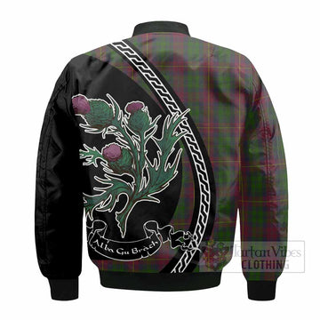 Cairns Family Crest Tartan Bomber Jacket Alba Thistle Inspired - Tartan Vibes Clothing