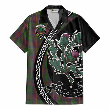 Cairns Family Crest Tartan Cotton Hawaiian Shirt Alba Thistle Inspired - Tartan Vibes Clothing