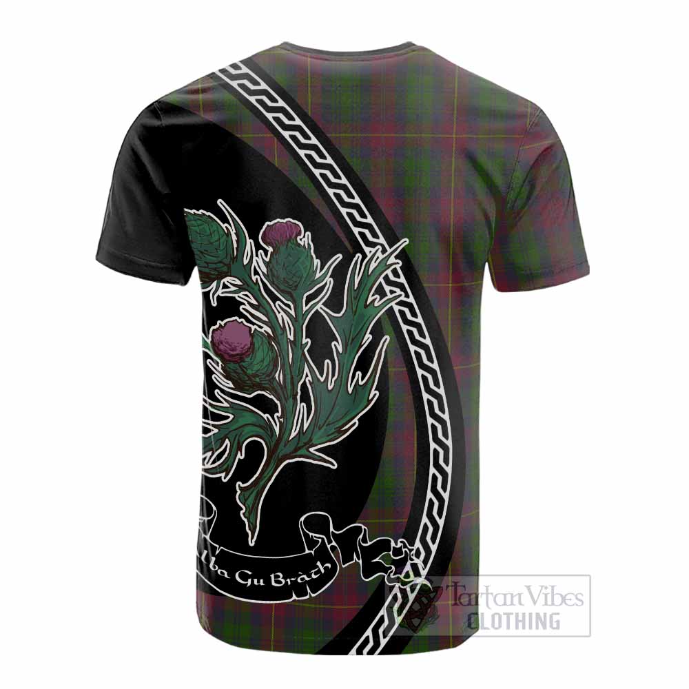 Cairns Family Crest Tartan Cotton T-shirt Alba Thistle Inspired - Tartan Vibes Clothing