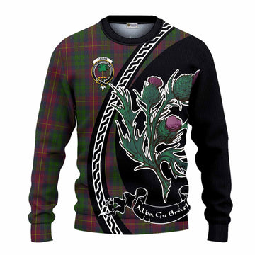 Cairns Family Crest Tartan Knitted Sweater Alba Thistle Inspired - Tartan Vibes Clothing