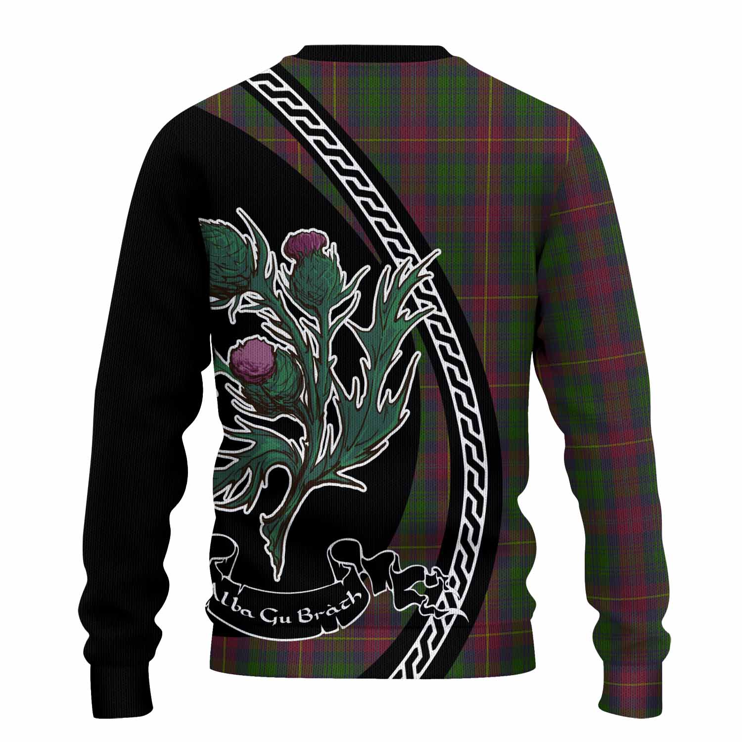 Cairns Family Crest Tartan Knitted Sweater Alba Thistle Inspired - Tartan Vibes Clothing