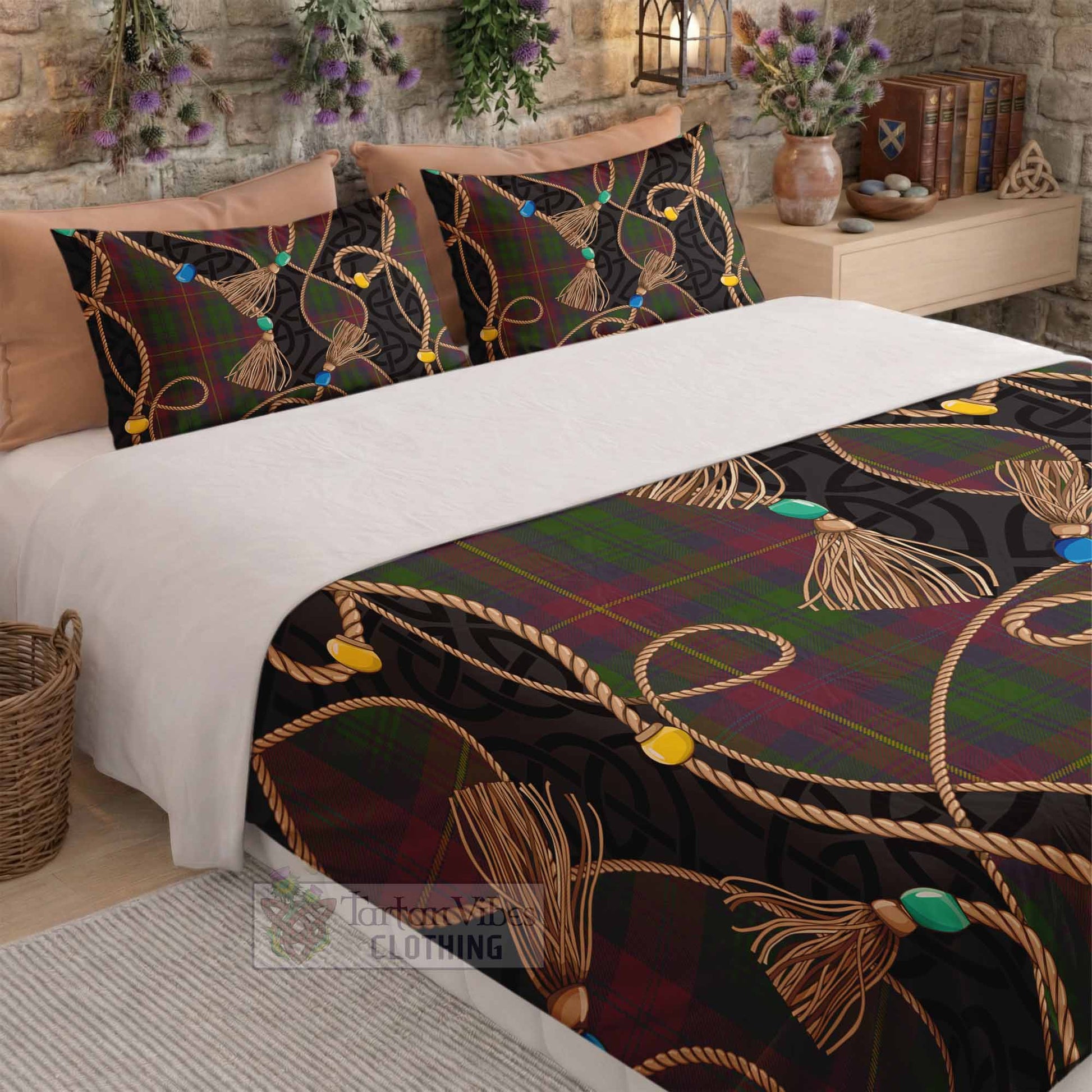 Cairns Scottish Tartan Twisted Ropes Stylized Bedding Set - Tartan Vibes Clothing