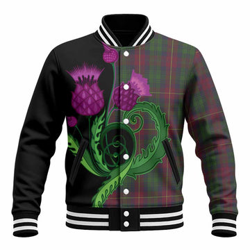 Cairns Tartan Baseball Jacket Traditional Scottish Thistle