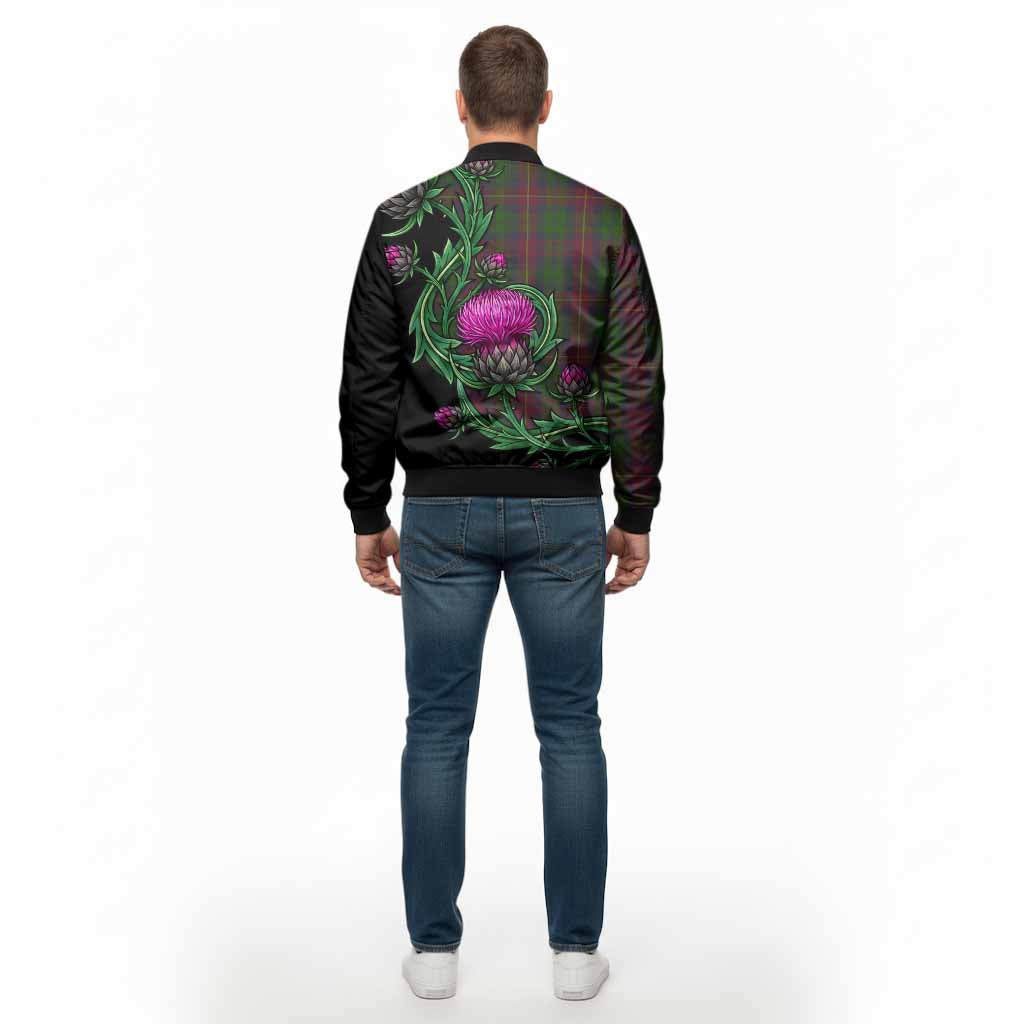 Cairns Tartan Bomber Jacket Resilient Scottish Thistle - Tartan Vibes Clothing