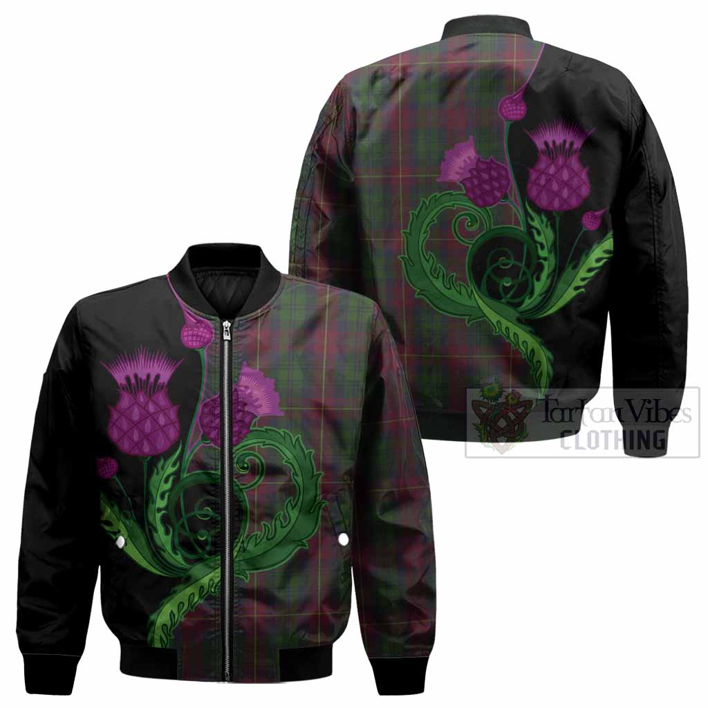 Cairns Tartan Bomber Jacket Traditional Scottish Thistle