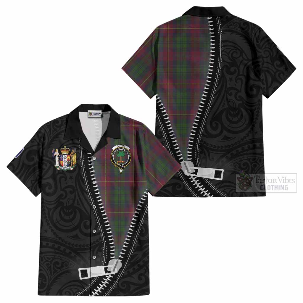 Cairns Tartan Cotton Hawaiian Shirt New Zealand Pattern Unique Zipper Stylized