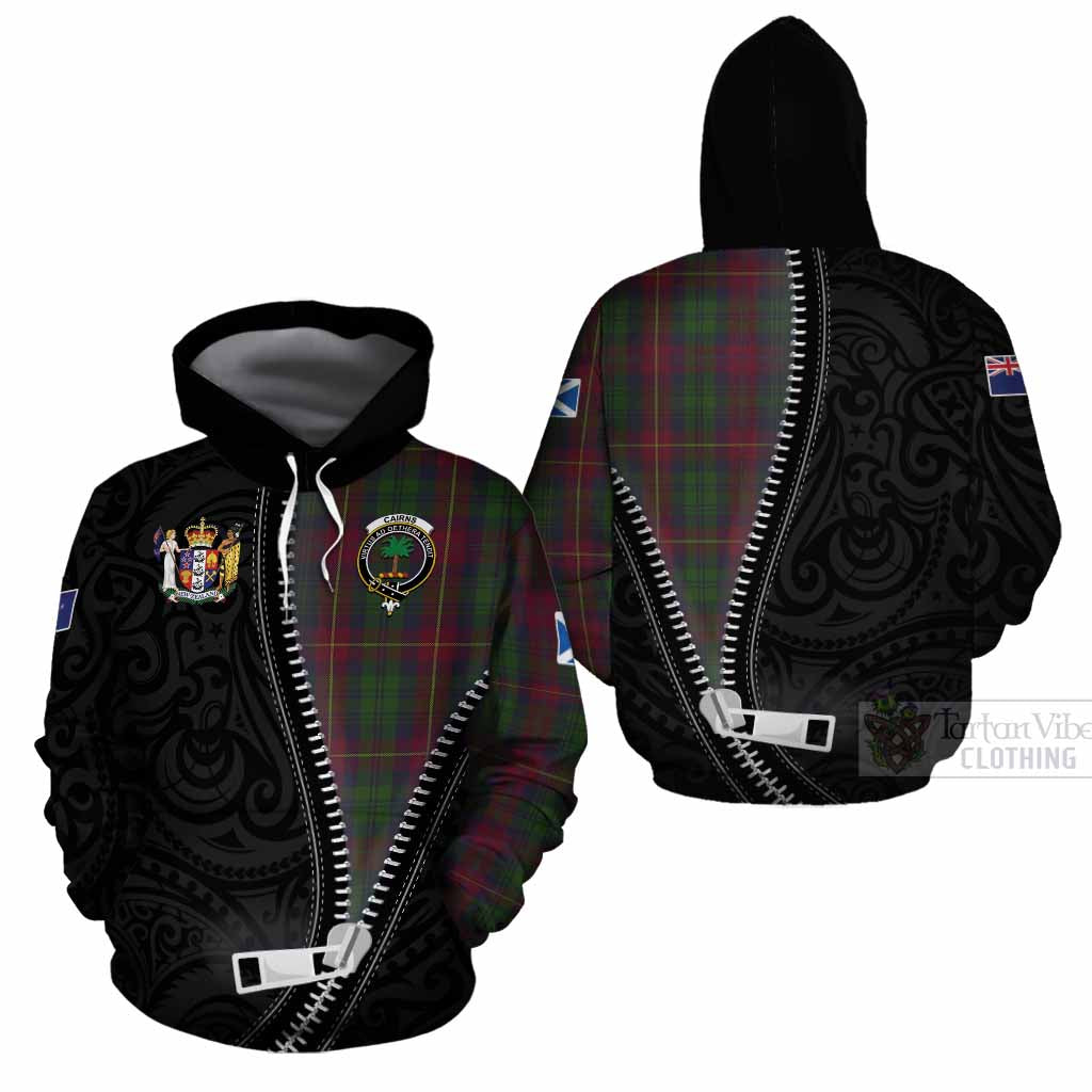 Cairns Tartan Cotton Hoodie New Zealand Pattern Unique Zipper Stylized