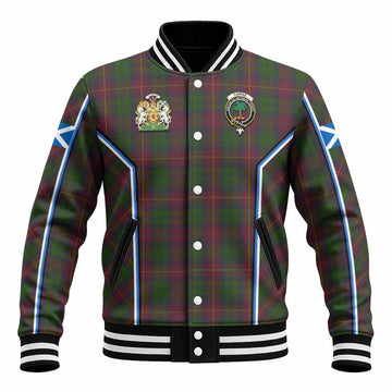Cairns Tartan Crest Baseball Jacket Scotland Coat of Arm Flag Style - Tartan Vibes Clothing
